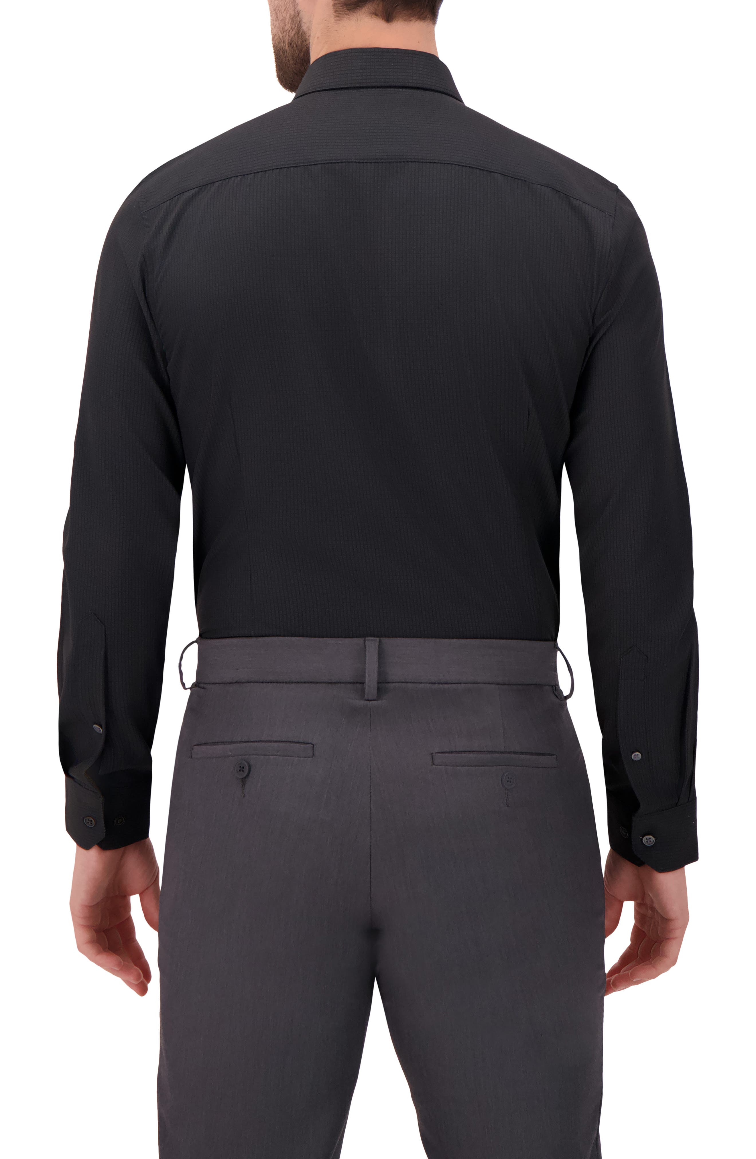 Slim Fit 4-Way Stretch Button-Up Shirt - image 2