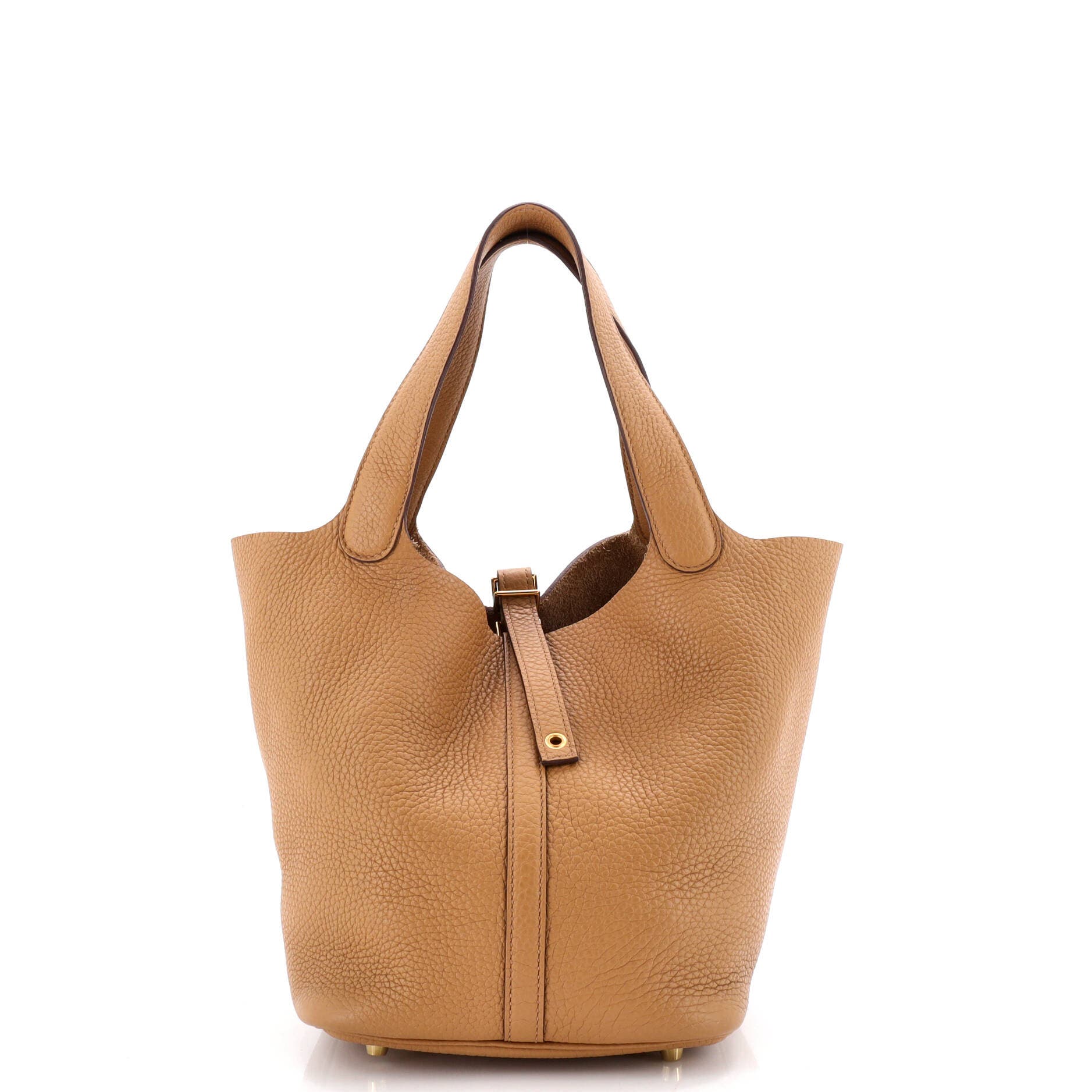 Pre-Owned Hermes Picotin Lock Bag Clemence MM, Main, color, Biscuit