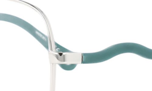 Chloé Core 55mm Square Optical Glasses In Silver Green Transparent
