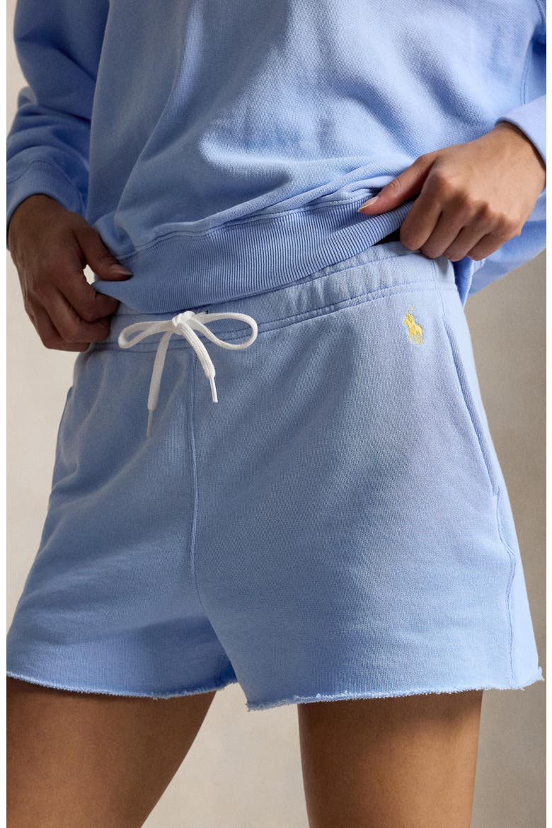 Lightweight Fleece Drawstring Shorts, Alternate, color, BABY BLUE