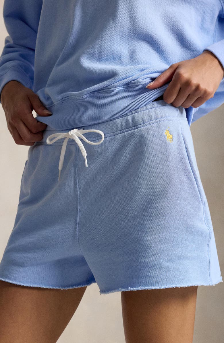 Polo Ralph Lauren Lightweight Fleece Drawstring Shorts, Alternate, color, Baby Blue