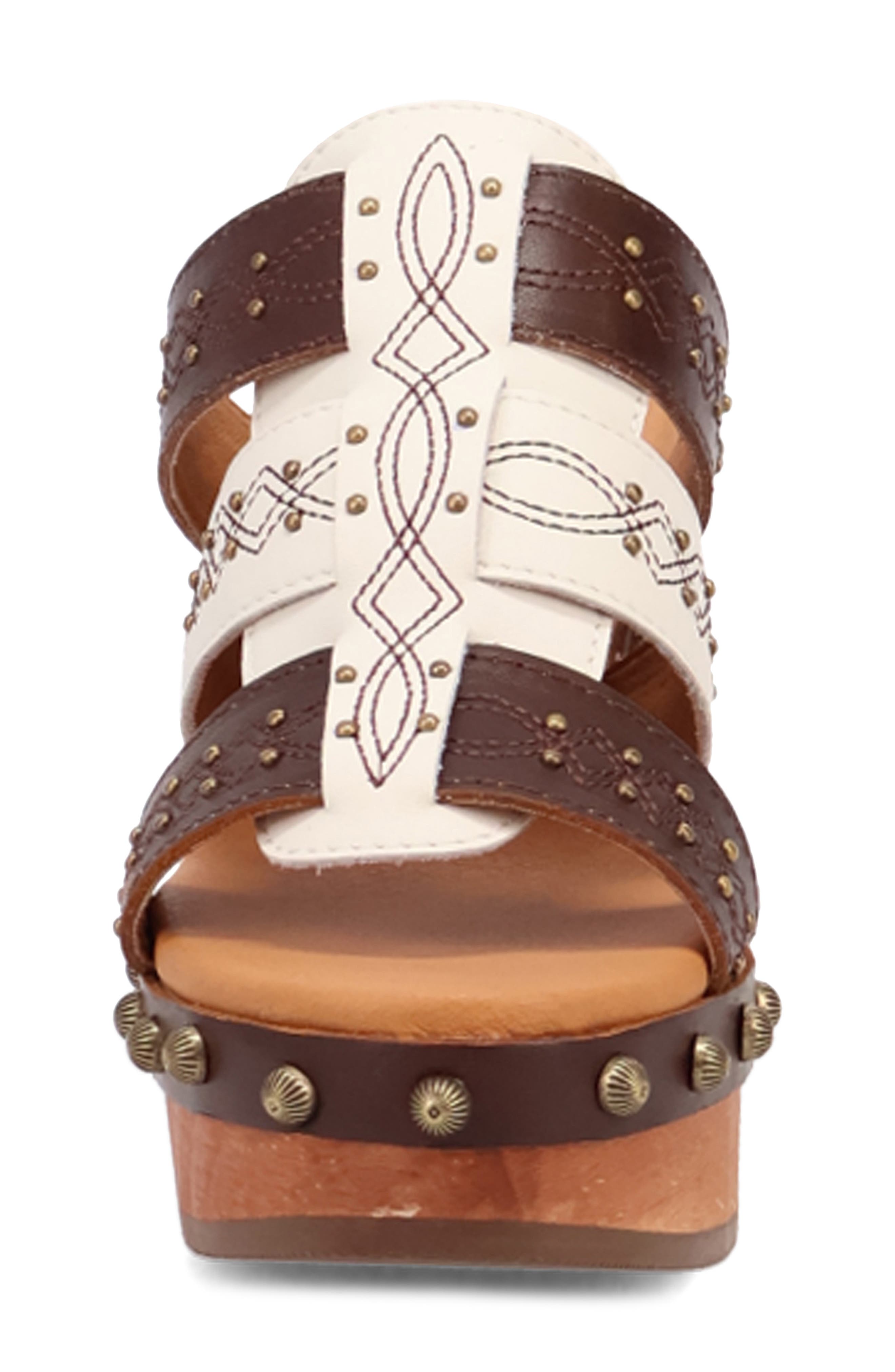 Dingo Chateau Platform Wedge Sandal, Alternate, color, Brown