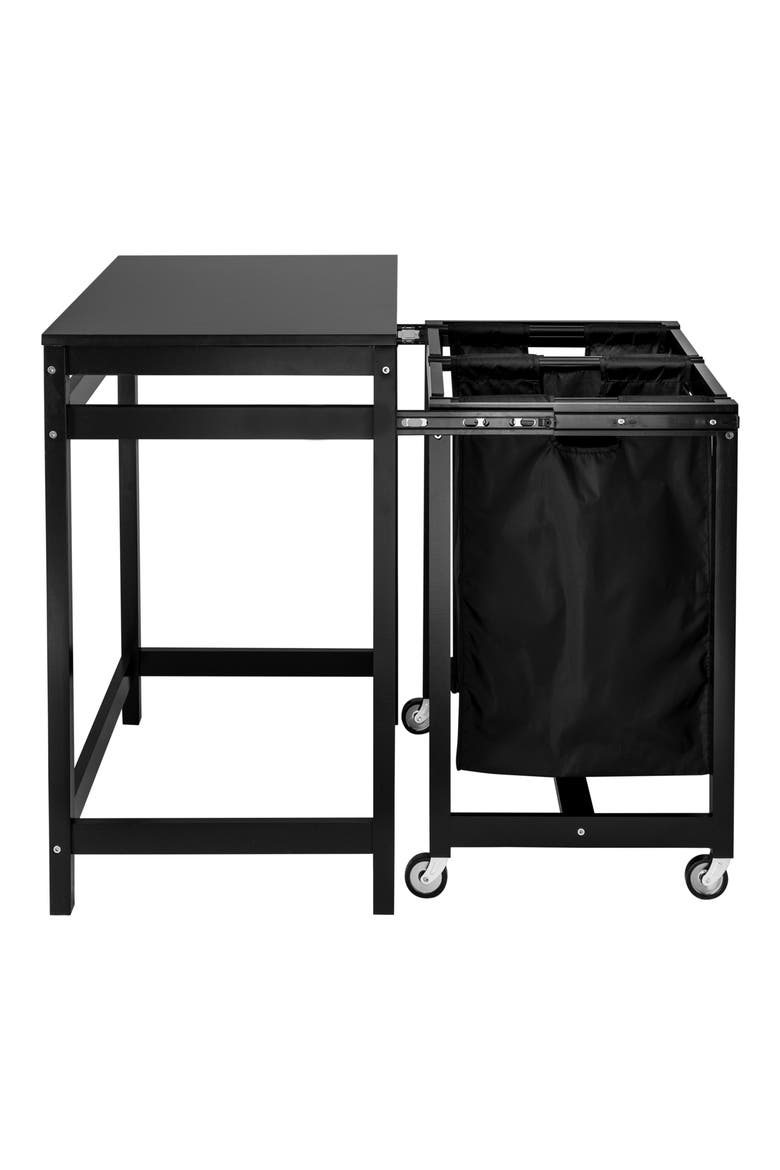 Double Sorter Folding Table, Alternate, color, BLACK