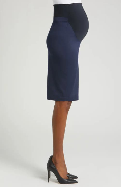 Marion Knee Length Maternity Pencil Skirt With Bump Panel