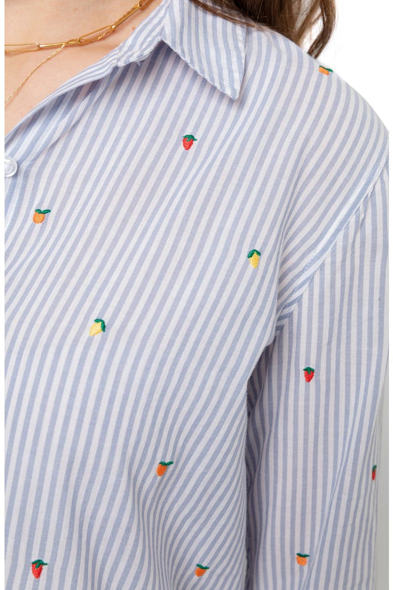 Taylor Embroidered Stripe Shirt, Alternate, color, EMBROIDERED CITRUS