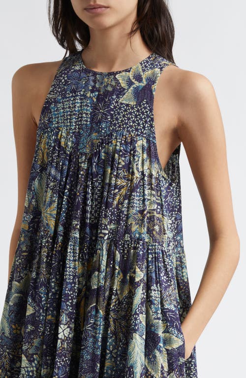 Shop Ulla Johnson Mari Cotton Blend Trapeze Dress In Portofino