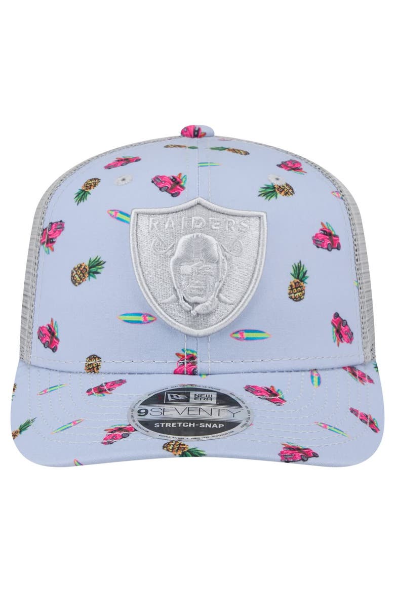 Men's New Era  Light Blue Las Vegas Raiders Adventure Surfboard 9SEVENTY Adjustable Hat, Alternate, color, Light Blue
