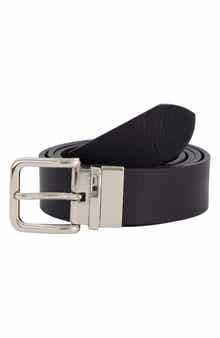 Reversible Black Leather Belt