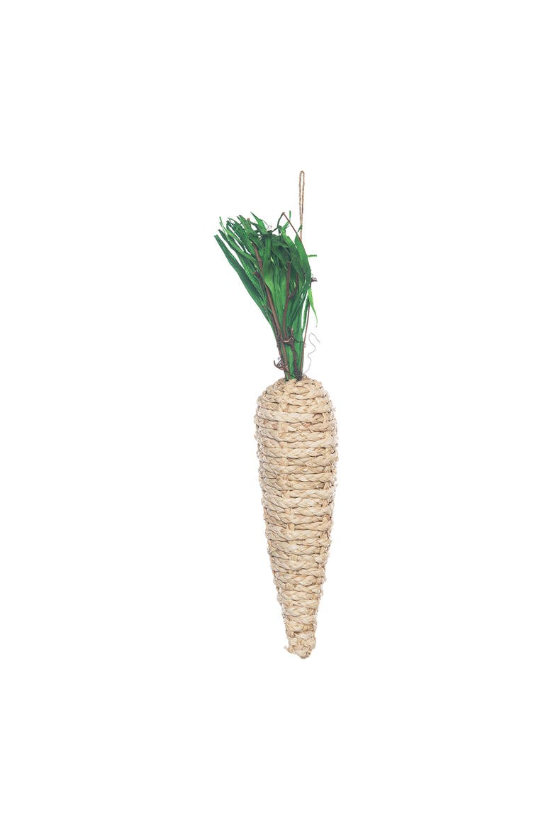 Med Woven Carrot Figurine, Main, color, Beige