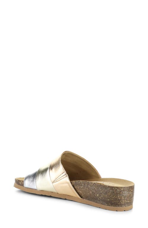 Bos. & Co. Libby Platform Wedge Slide Sandal In Pearl Combo