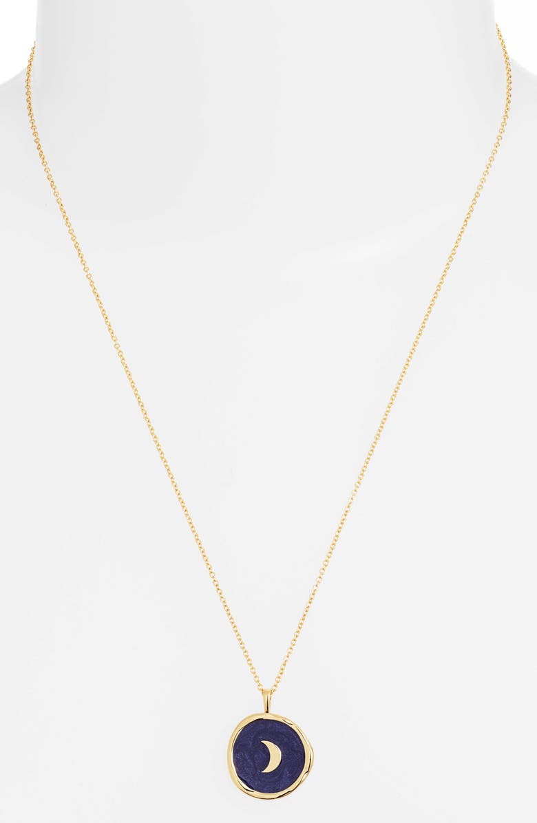 gorjana Moon Coin Necklace, Alternate, color, 