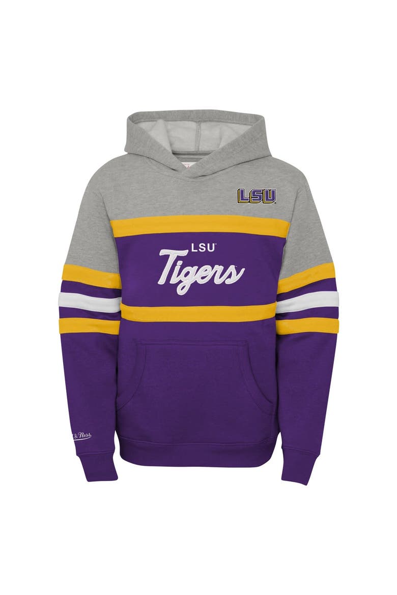 Youth Mitchell & Ness  Purple LSU Tigers Head Coach Hoodie, Alternate, color, Purple