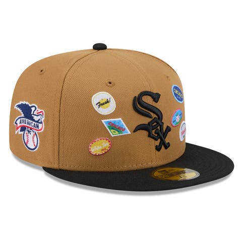 Men's New Era Tan Chicago White Sox Fruit Sticker 59FIFTY Fitted Hat
