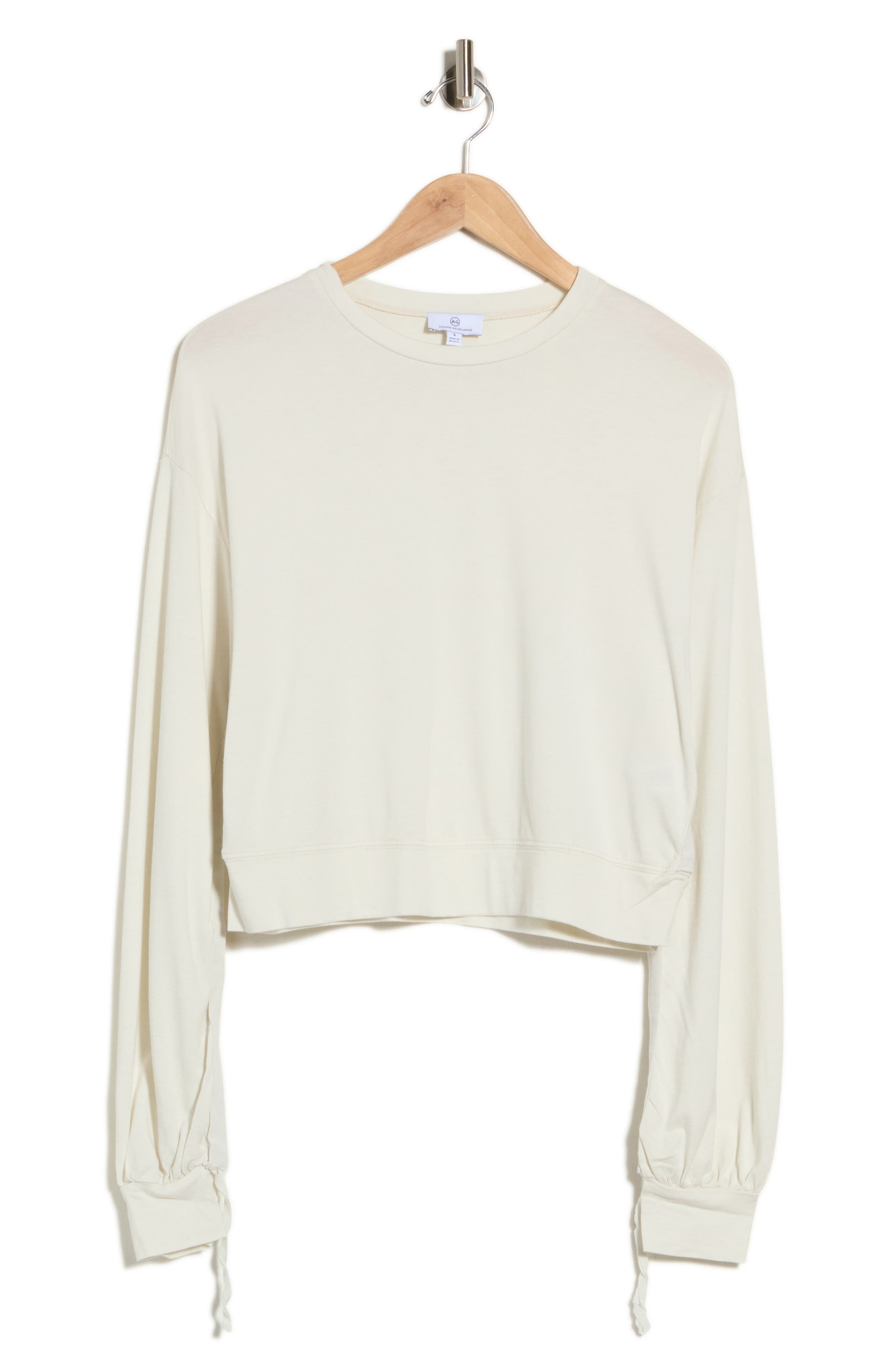AG Farrow Blouson Sleeve Cotton Blend Top