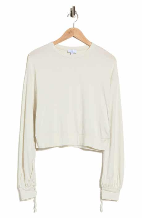 AG Farrow Blouson Sleeve Cotton Blend Top