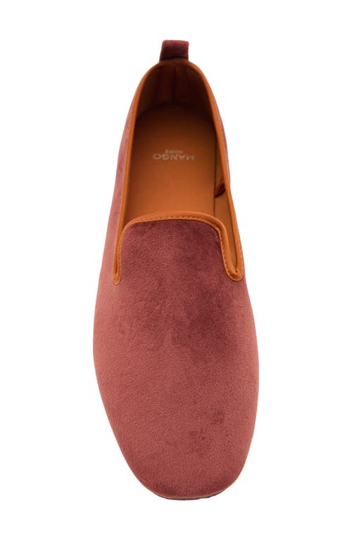 Mango Velour Slippers With Piping Brown In Brown