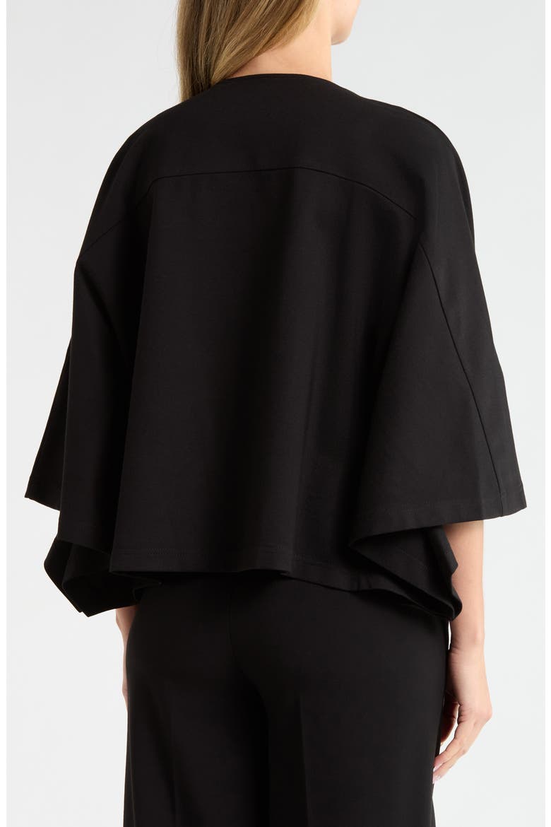 Oversize Capelet, Alternate, color, BLACK