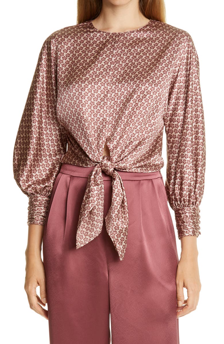 Cinq à Sept Lydia Silk Blouse, Main, color,