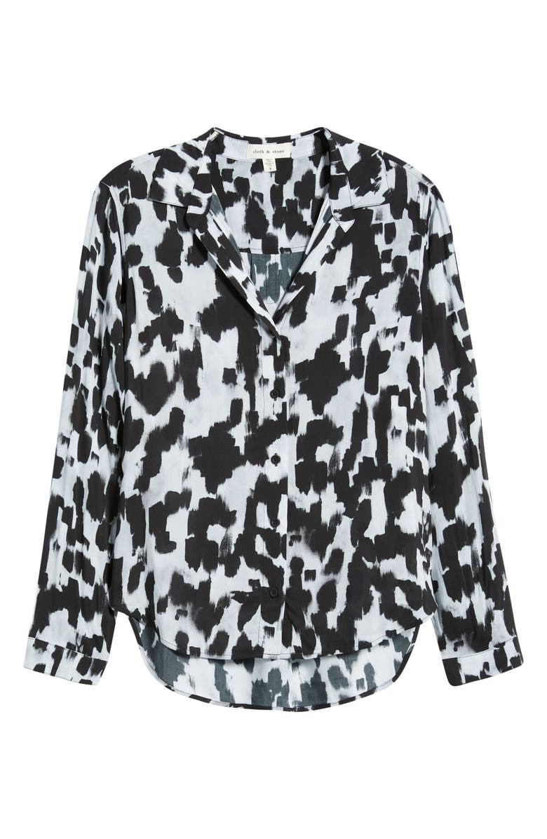 Cloth & Stone Classic Button-Up Shirt, Main, color, Winter Grey Lights