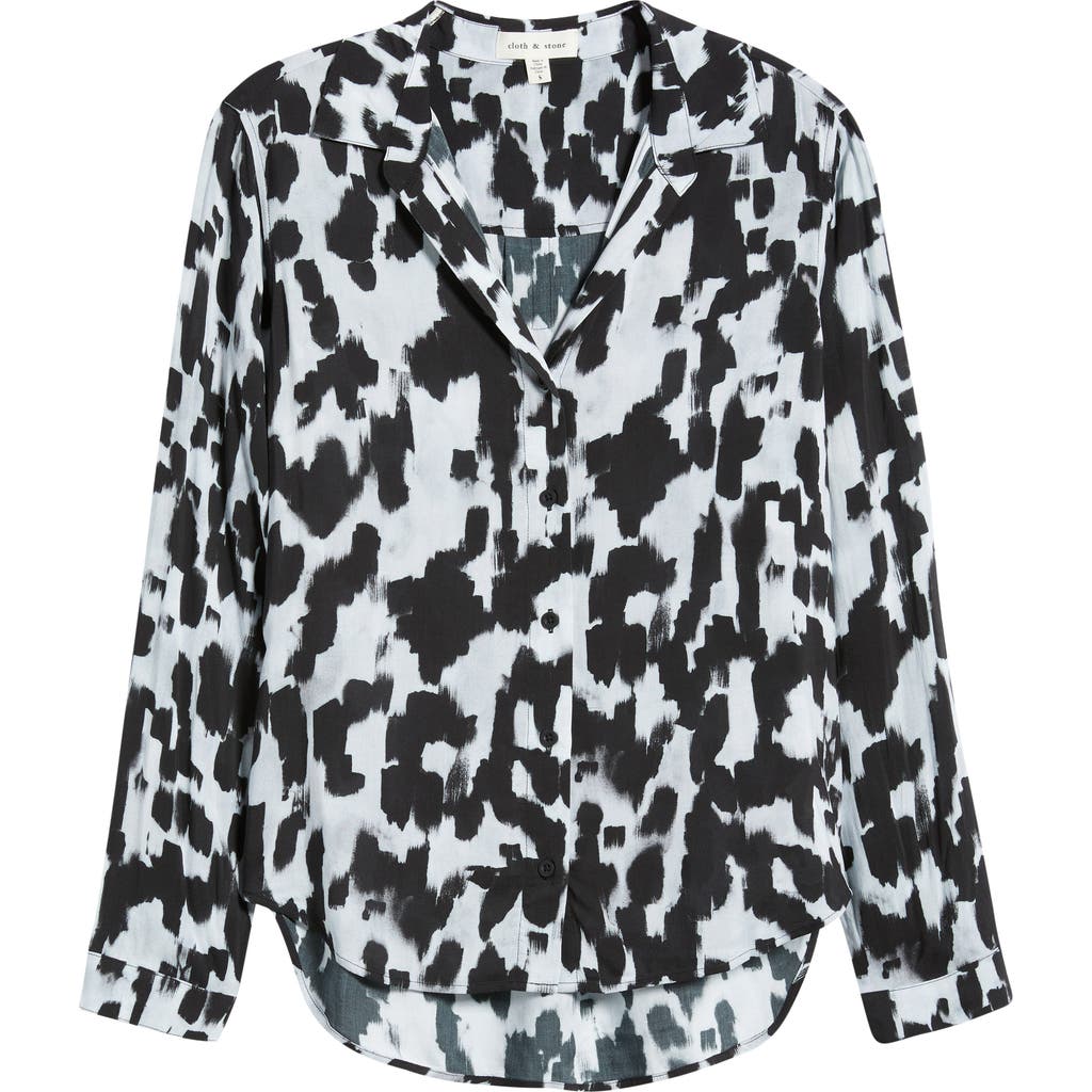 Cloth & Stone Classic Button-up Shirt In Black