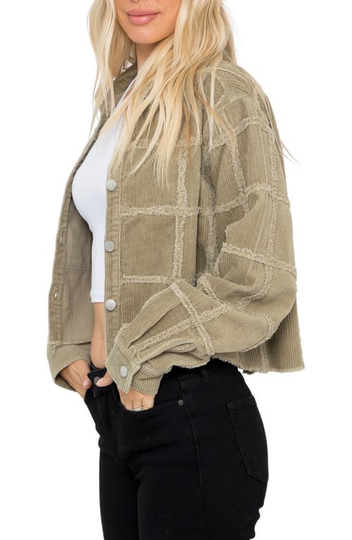 Stoosh Washed Corduroy Jacket In Brown