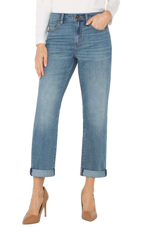 Liverpool Los Angeles The Keeper Cuffed Boyfriend Jeans In Blue