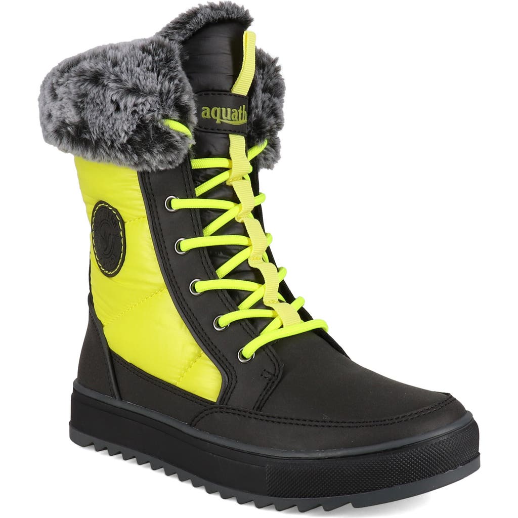 Aquatherm By Santana Canada Minden Metallic Faux Fur Lined Lace-up Boot In Multi
