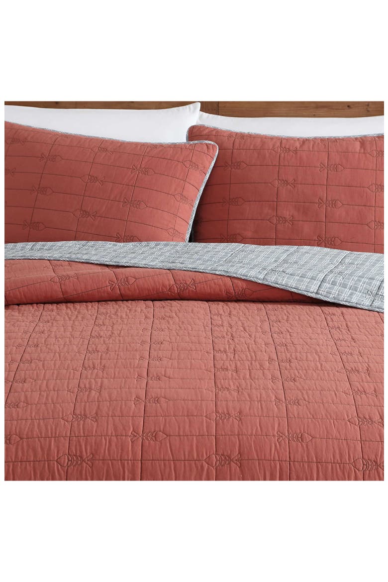 Troutdale Cotton Quilt 3-Piece Set, Alternate, color, GINGER ORANGE