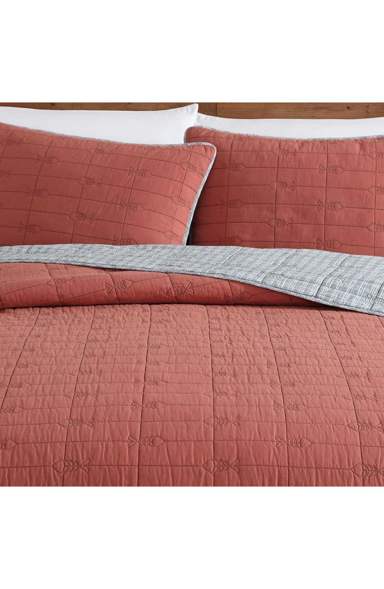 Eddie Bauer Troutdale Cotton Quilt 3-Piece Set, Alternate, color, Ginger Orange