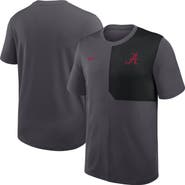 Nike Men's Nike Anthracite Alabama Crimson Tide 2025 Sideline UV Performance Coach T-Shirt