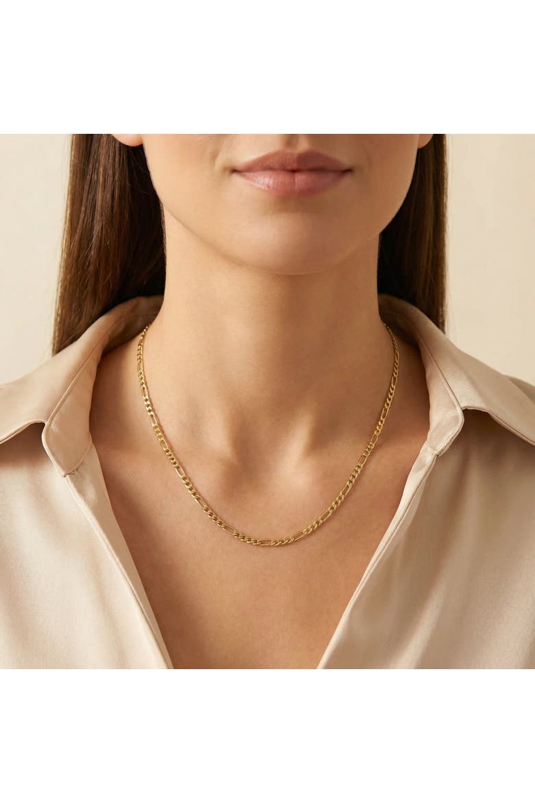 14k Gold-filled Solid Figaro Link Chain Necklace, Alternate, color, 14k Yellow Gold