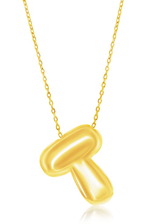 Bubble Initial Pendant Necklace