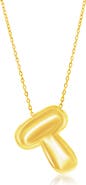 SIMONA Bubble Initial Pendant Necklace