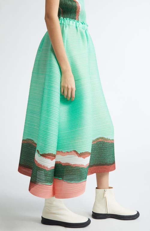 Shop Issey Miyake Pleats Please  Grainy Colors Pleated Midi Skirt