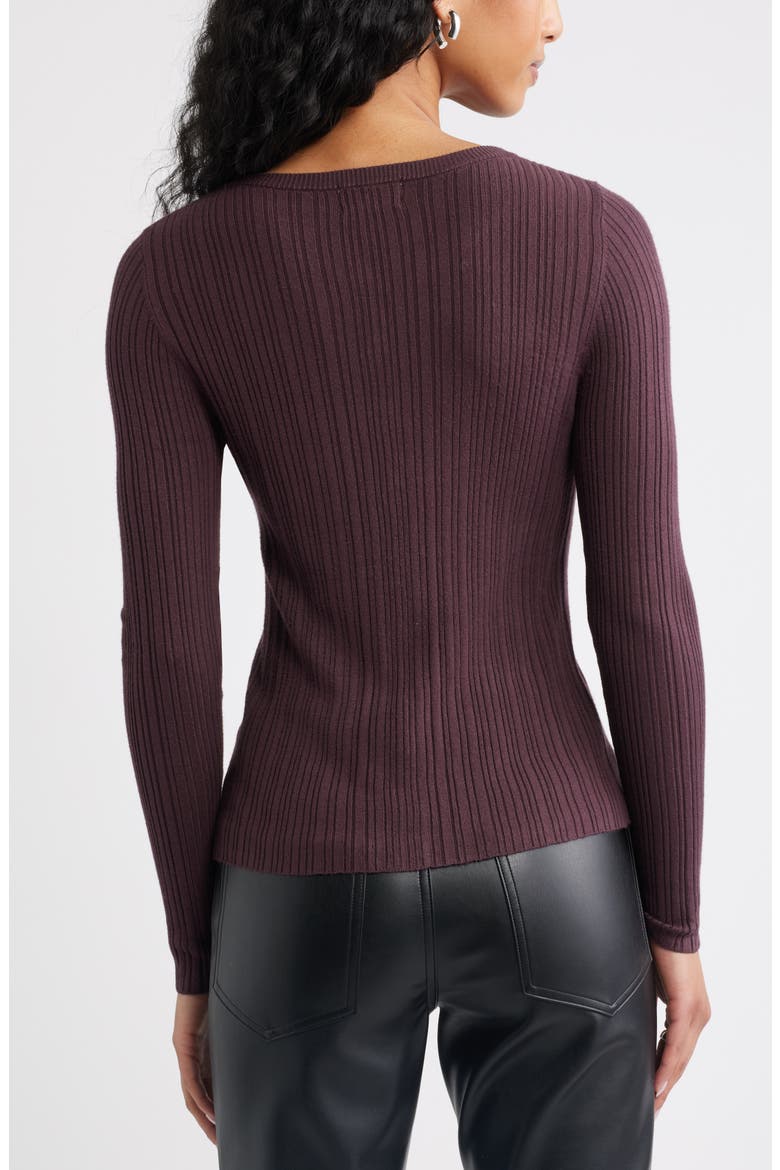 Rib Cardigan, Alternate, color, BURGUNDY FUDGE