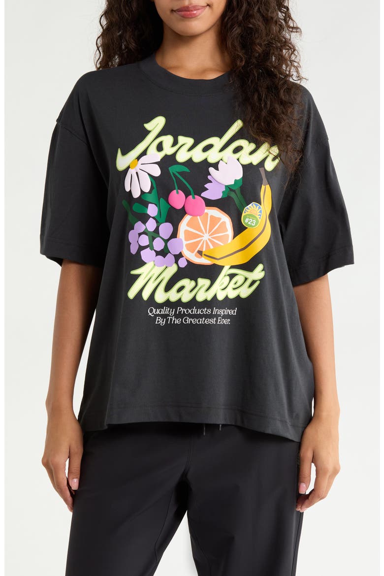 Jordan Market Graphic T-Shirt, Main, color, OFF NOIR