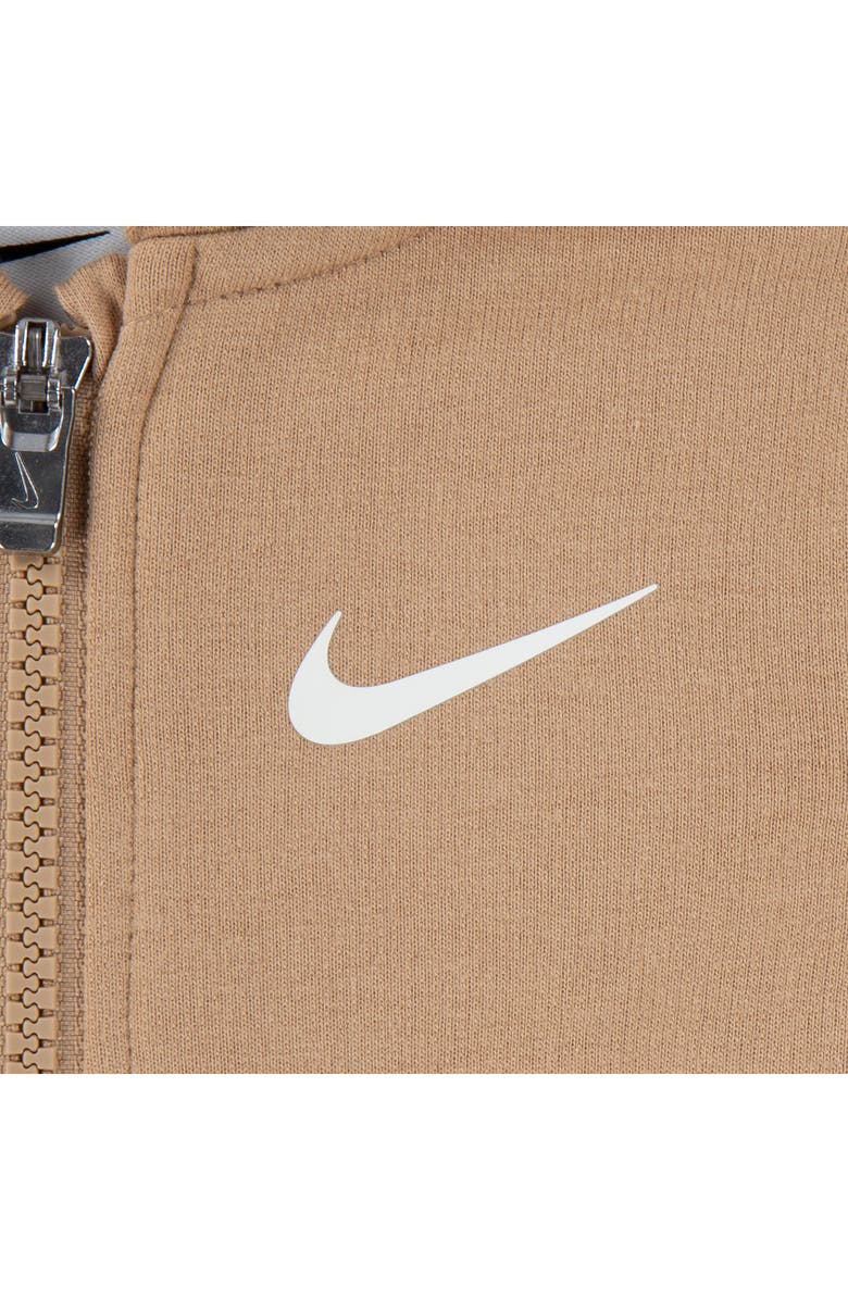 Nike Zip Hoodie, Bodysuit & Joggers Set, Alternate, color, Hemp