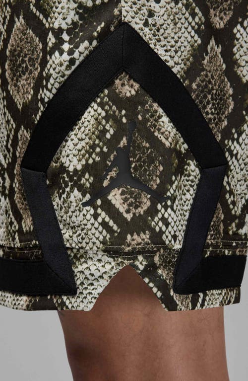 Shop Jordan Dri-fit Sport Diamond Mesh Shorts In Sail/black