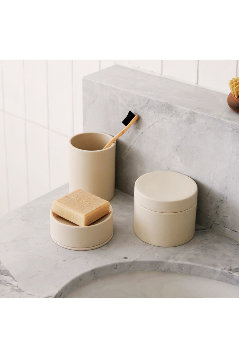 Sabbia Container - Versatile Bathroom Storage Accessories - 10cm x 8cm, Alternate, color, Sand