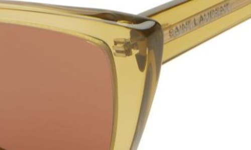 Saint Laurent 55mm Cat Eye Sunglasses In Green