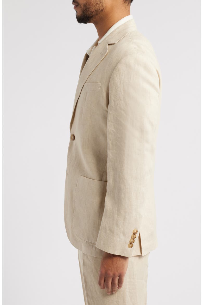 Henrik Trim Fit Solid Italian Linen Suit Separate Jacket, Alternate, color, TAN DESERT