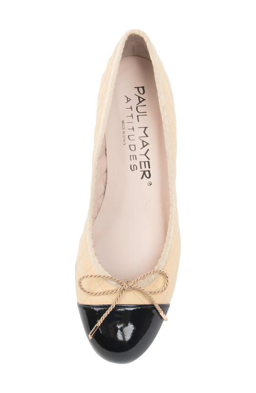 Paul Mayer Cap Toe Quilted Wedge Pump In Multi