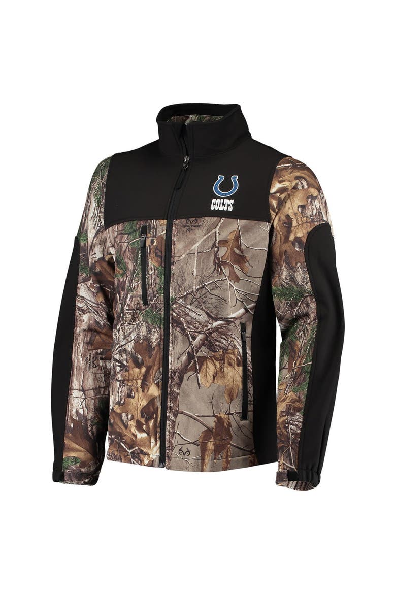 Men's Dunbrooke Realtree Camo/Black Indianapolis Colts Circle Hunter Softshell Full-Zip Jacket, Alternate, color, Realtree Camo