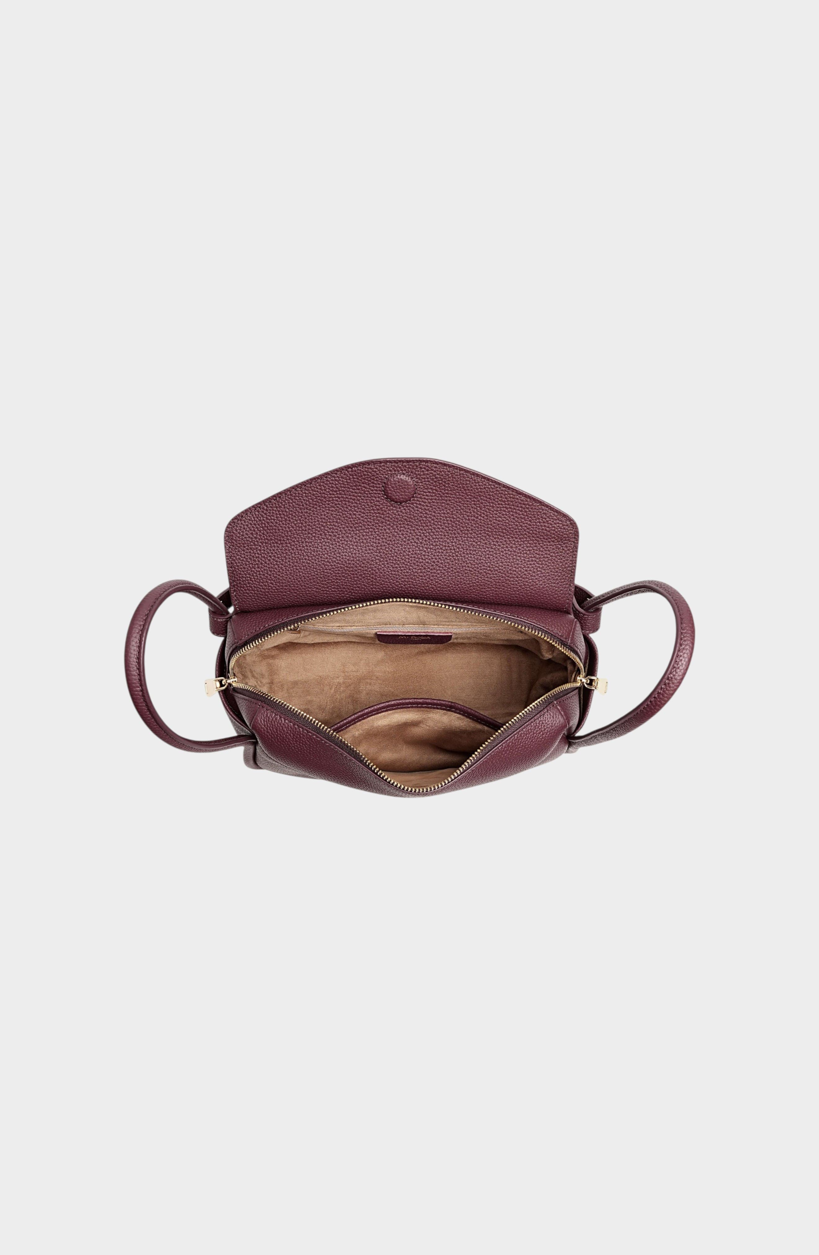 Carnaby Genuine Pebble Leather Shoulder Bag, Alternate, color, Burgundy