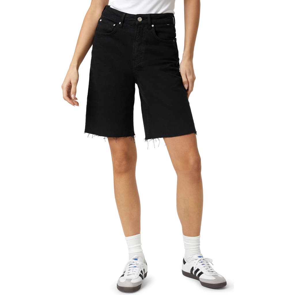 Mavi Jeans Selina High Waist Raw Hem Cutoff Denim Bermuda Shorts