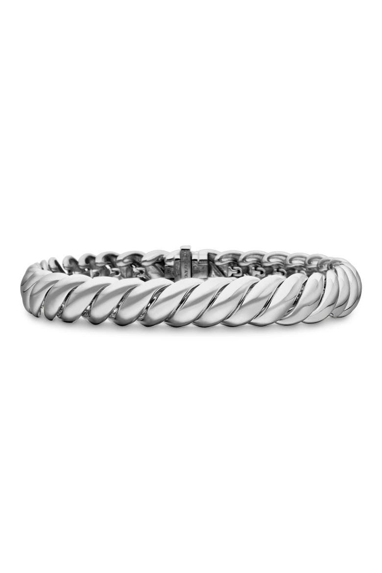 Sculpted Cable Bracelet in Sterling Silver, 8.5mm, Main, color, STERLING SILVER