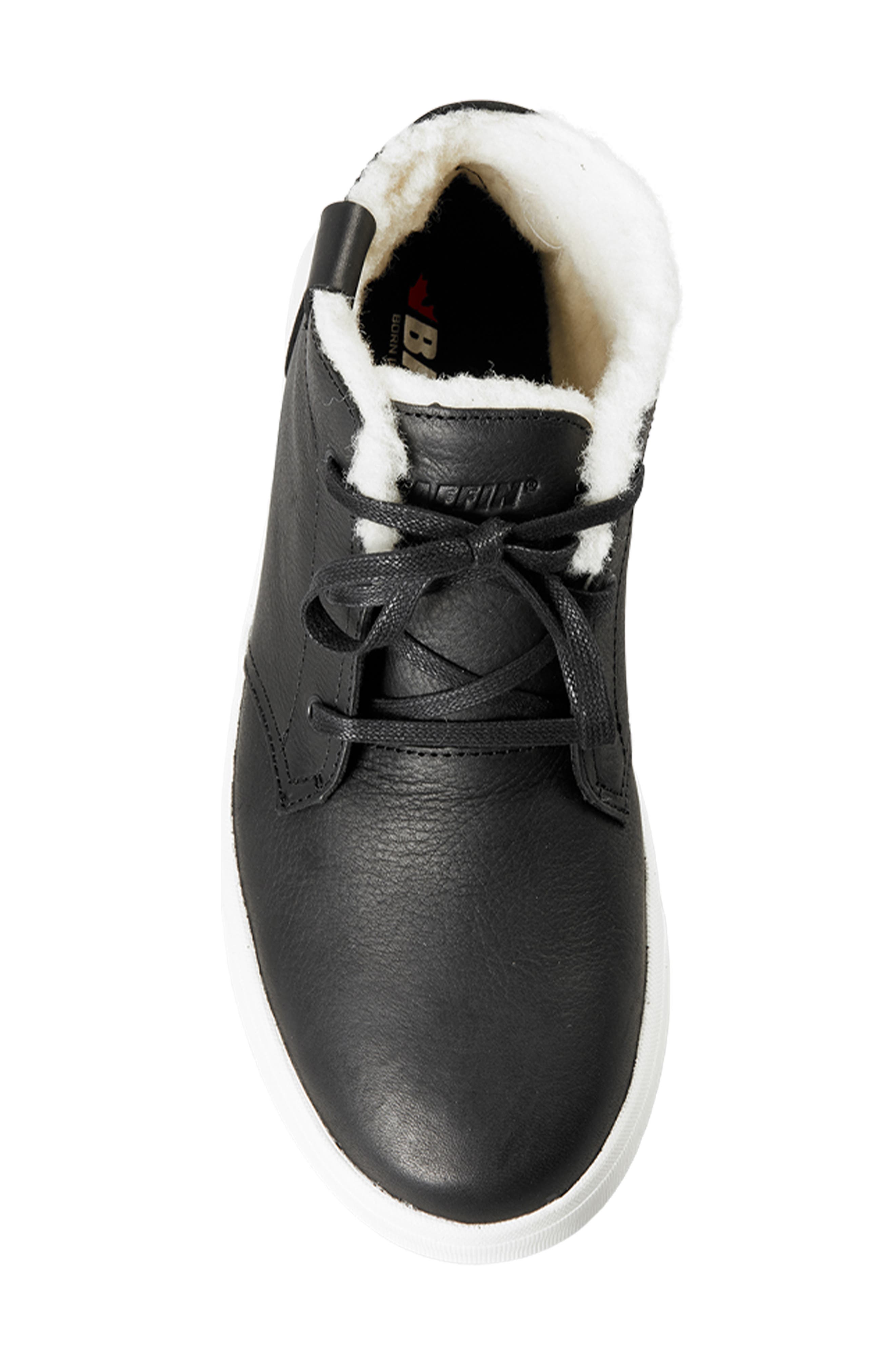 Distillery Waterproof Faux Shearling Lined Chukka Boot, Alternate, color, BLACK