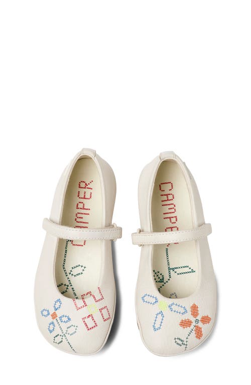 Shop Camper Kids' Twins Mary Jane Flats In White Natural