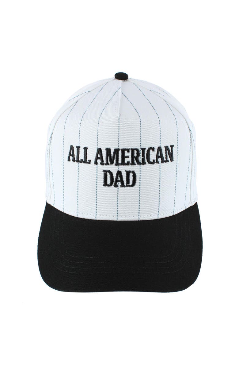 Trafalgar All American Dad Pinstripe Baseball Hat, Main, color, Black