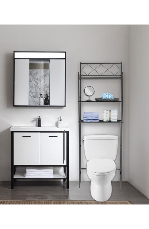 J&v Textiles J And V Textiles 3-shelf Metal Bathroom Organizer In Black